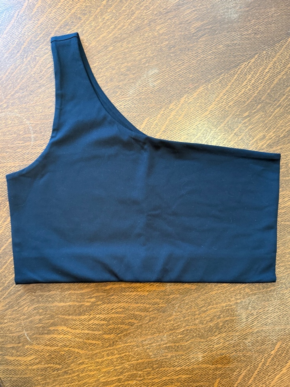 NWOT Girlfriend Collective One-Shoulder Sports Bra - Black- Size Large